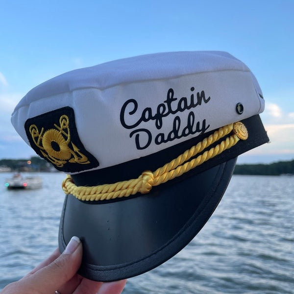 Nautical Captain's Hat, Gift for New Boat Owner, Captain Hat, First Mate Hat, Skipper