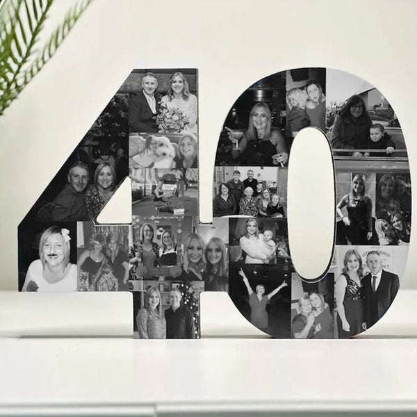 Freestanding Double Photo Number, Photo Collage, Birthday Gift, Photo Gift, Photo letter, Personalised gift