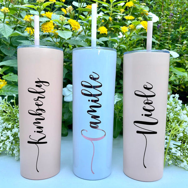 Custom Tumbler with Lid and Straw - Personalized Tumbler, Personalized Gift for Mom, Gift for Her