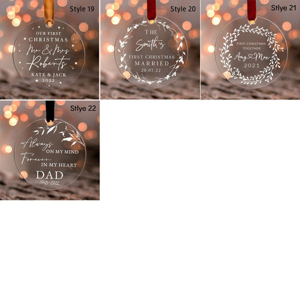 Our First Christmas Engaged Ornament Custom Name Engagement Gifts