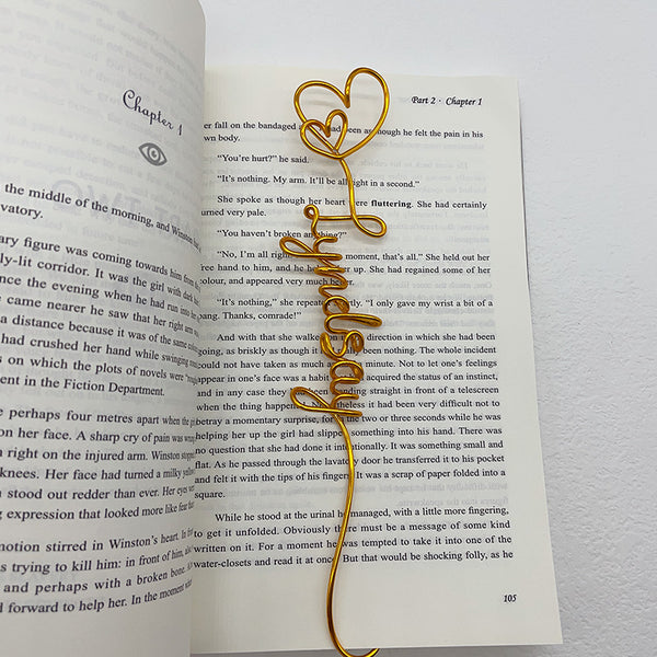 Unique Handmade Custom Double Heart Bookmark Teacher Appreciation gift