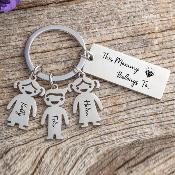 Personalized Keychains,Family Keychains Gift Keyring,Custom Family Gift Keychain