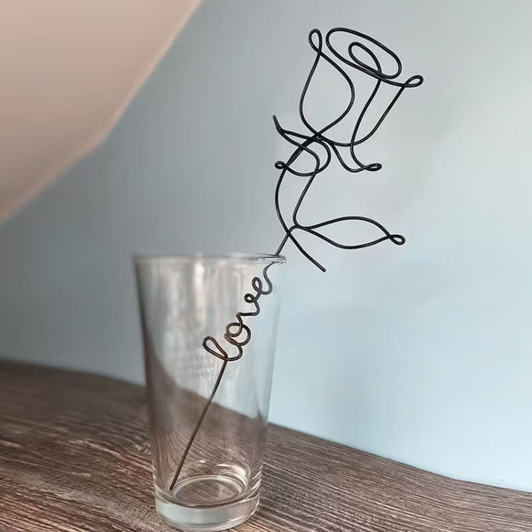 Wire Rose Gifts Personalised Rose Bookmark