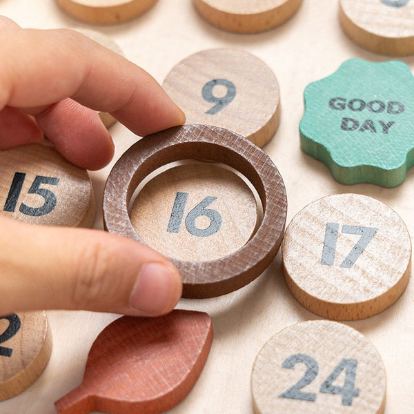 Natural Wooden Calendar-Perpetual Calendar | Home Calendar | Montessori Calendar