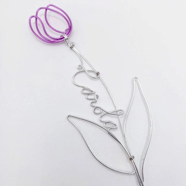 Tulip Wire Name, Wire Name, Personalized Gift Bookmark