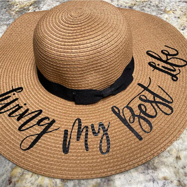 Custom Floppy Beach Hat,Bachelorette Trip ,Honeymoon ,Beach Weekend