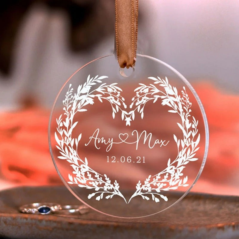 Our First Christmas Engaged/Married Ornament Christmas Gift