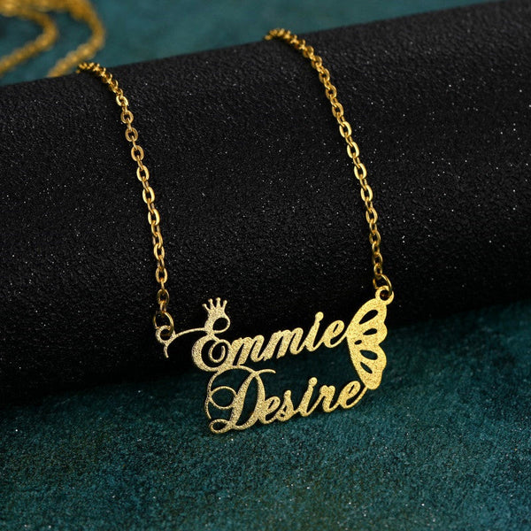 Dainty Name Necklace, Name Necklace Gold, Custom Name Necklace, Two Name Necklace