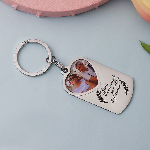 Custom Made Photo Keychain - Photo Keychain, Your Design Key Ring