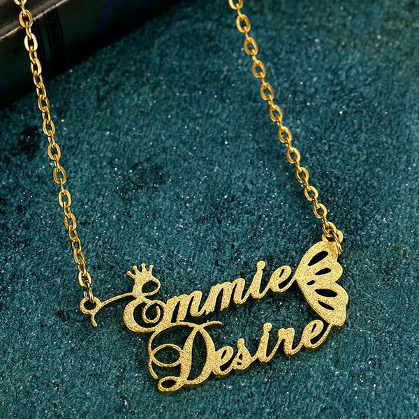 Dainty Name Necklace, Name Necklace Gold, Custom Name Necklace, Two Name Necklace