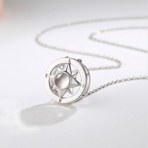 Personalized Projection Photo Necklace | Lucky Star Compass kette Projection Pendant