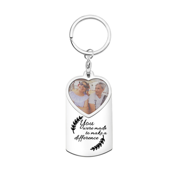 Custom Made Photo Keychain - Photo Keychain, Your Design Key Ring