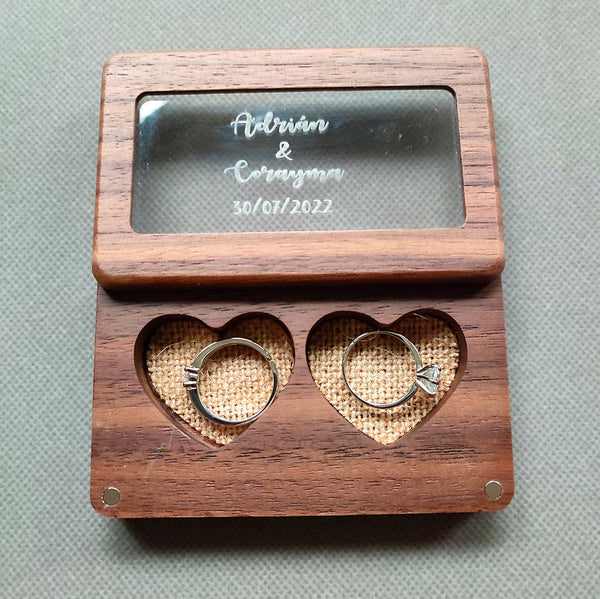 Wood Ring Box,Wedding ring,Engagement ring,Proposal,Wedding gift,Gift for her wife girlfriend,Personalized Gift