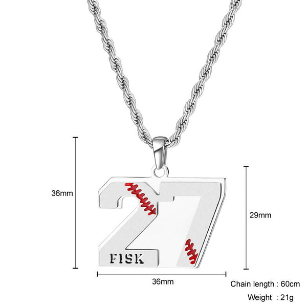 Baseball Necklaces, Football Necklaces, Custom Sports Number Necklaces