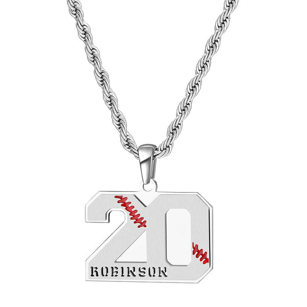 Baseball Necklaces, Football Necklaces, Custom Sports Number Necklaces