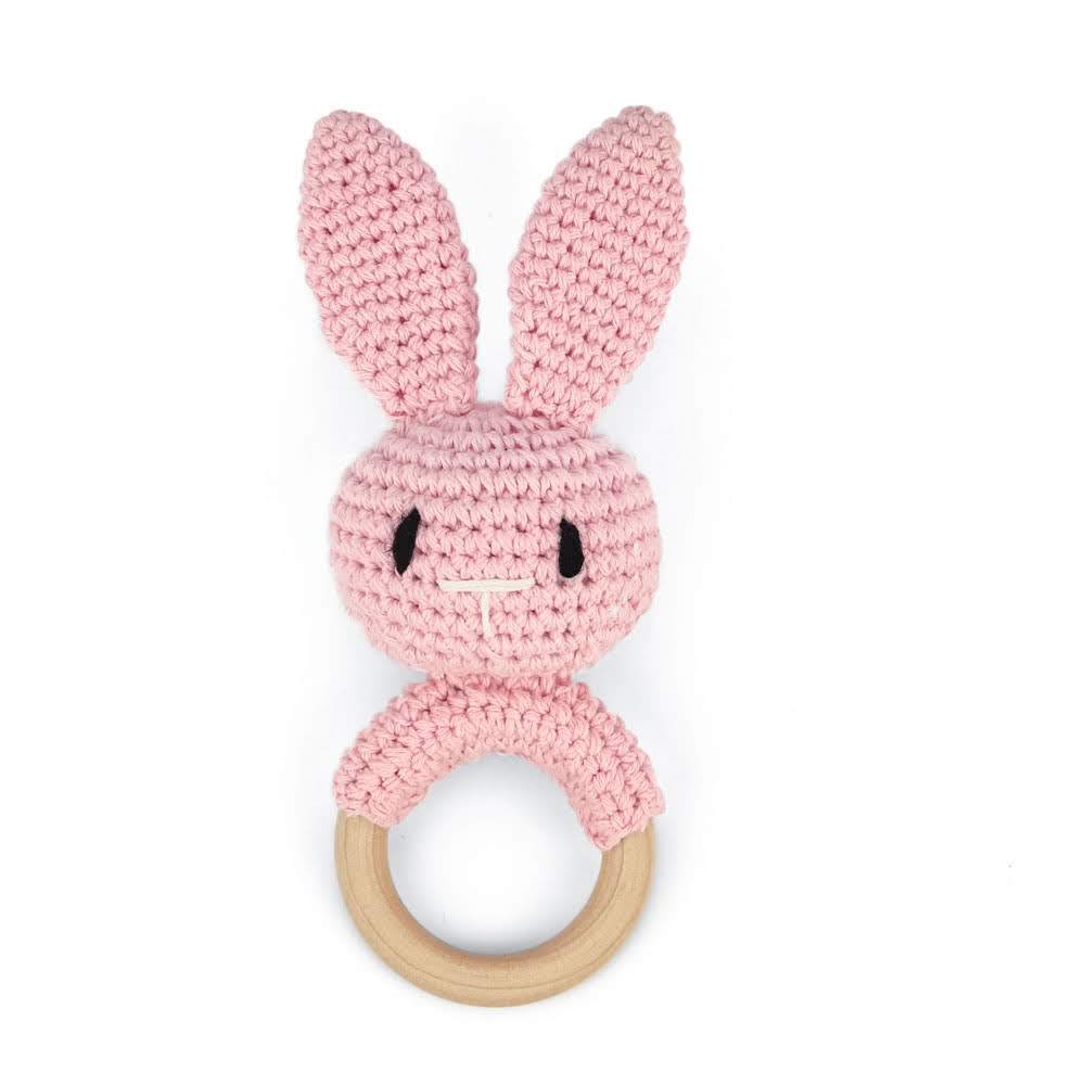 Easter Bunny rattle Personalized bunny New baby toy