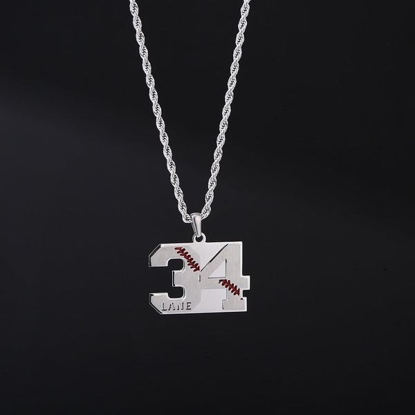 Baseball Necklaces, Football Necklaces, Custom Sports Number Necklaces