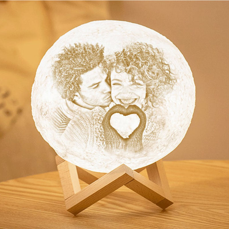 Personalization Luna Moon Lamp Night Light 3D Print Moonlight LED Dimmable Touch/Pat/Remote Switch Rechargeable