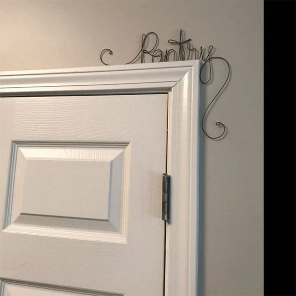 Unique Wire Pantry Door Sign