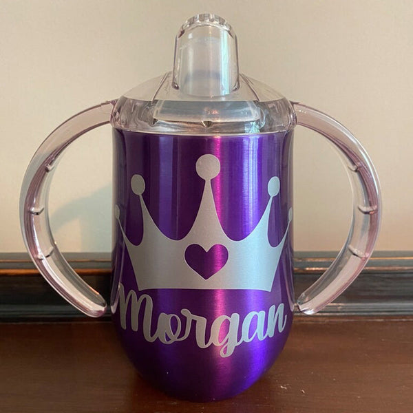 Princess Crown Sippy Cup / Stainless Steel Toddler / Baby Shower Gift / Training