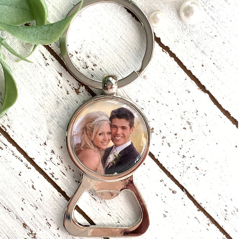 Custom Picture, Bottle Opener Key Chain Boyfriend Keychains, Gift For Boyfriend, Anniversary Gift