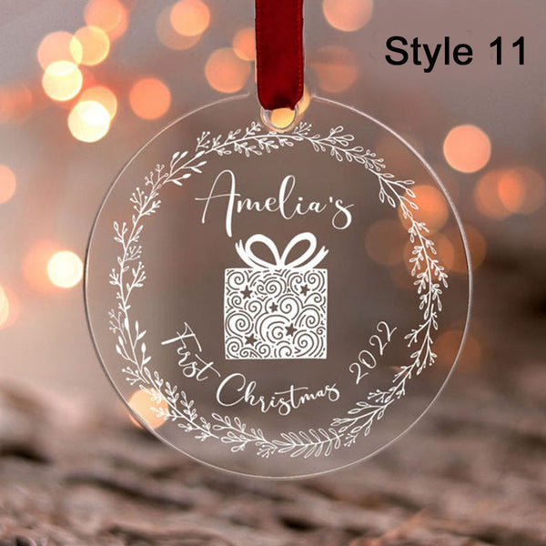 Our First Christmas Engaged Ornament Custom Name Engagement Gifts