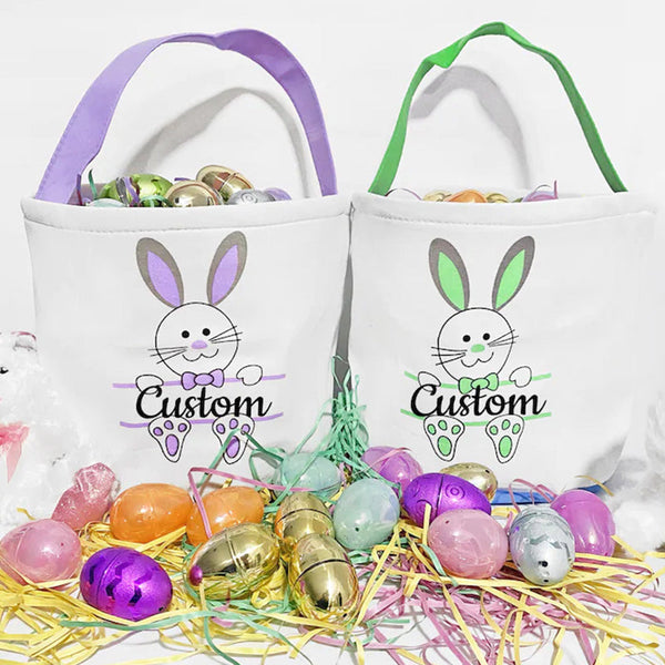 Custom Easter Baskets, Personalized Easter Basket, Easter bag, Easter Basket with name, Bunny basket