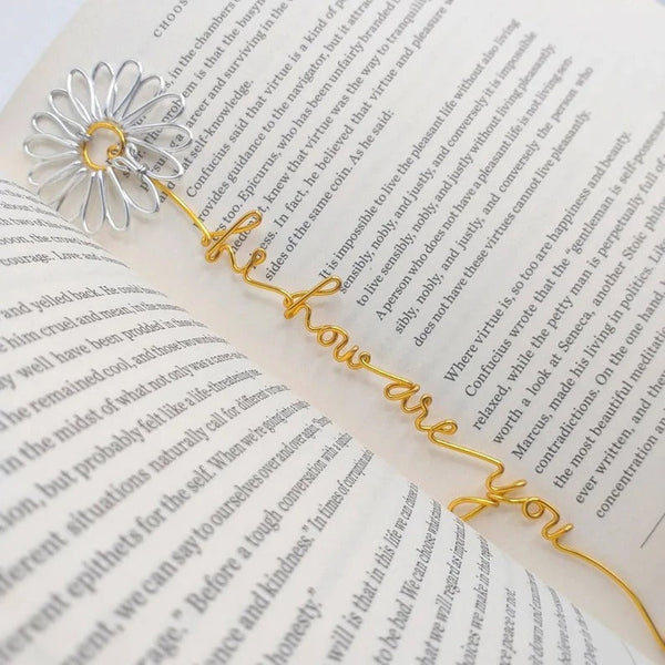 Daisy Wire Name, Personalized Gift, Name Bookmark