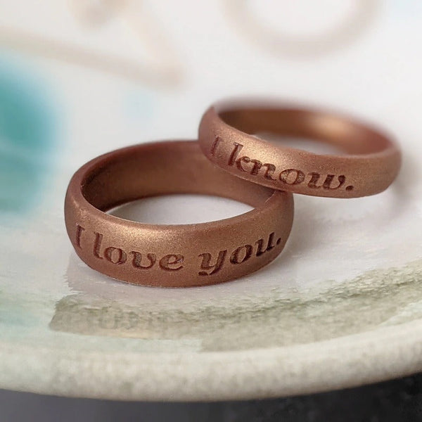 Engraved Silicone Ring for Men Women, Personalized Silicone Wedding Ring His Hers Silicone Wedding Band Engagement Husband Gift Him Fiance