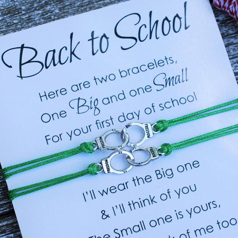 Back to School Bracelets First Day of School Bracelet With Handcuff Bracelet