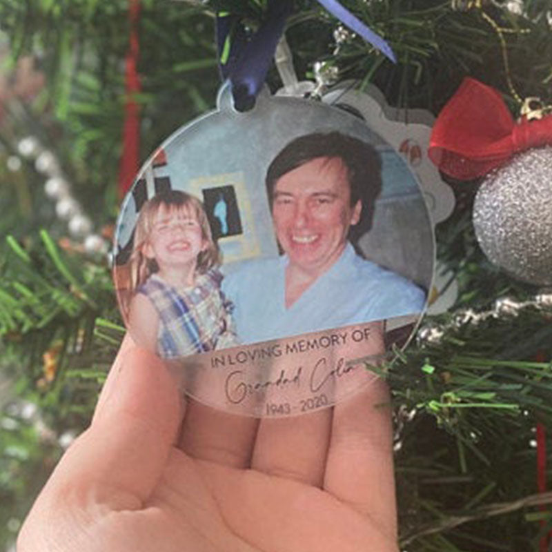 Memorial Photo Gift Christmas Ornament, In Loving Memory