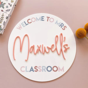 Acrylic Teacher Name Plaque - Classroom Door Sign