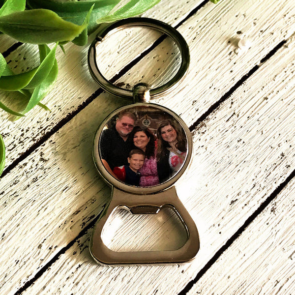 Custom Picture, Bottle Opener Key Chain Boyfriend Keychains, Gift For Boyfriend, Anniversary Gift