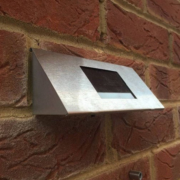 Modern House Sign plaque door number street glass led solar light