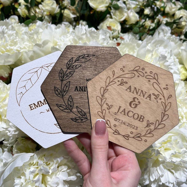 Wedding Coasters - Bulk Guest Wedding Favors - Wedding Decor - Personalized Wedding Favors