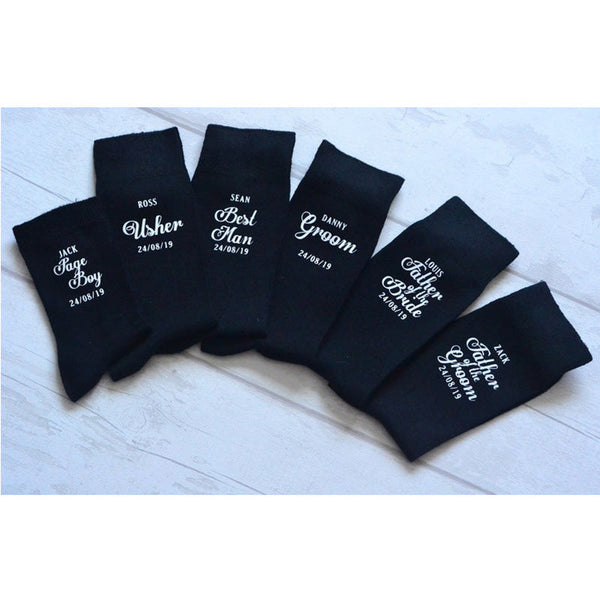 Personalised wedding socks * Groom * Page Boy * Best Man* Groomsman Gift