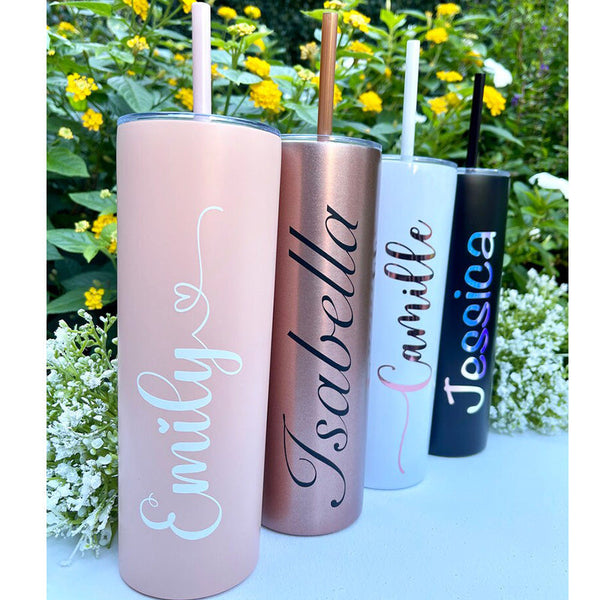 Custom Tumbler with Lid and Straw - Personalized Tumbler, Personalized Gift for Mom, Gift for Her