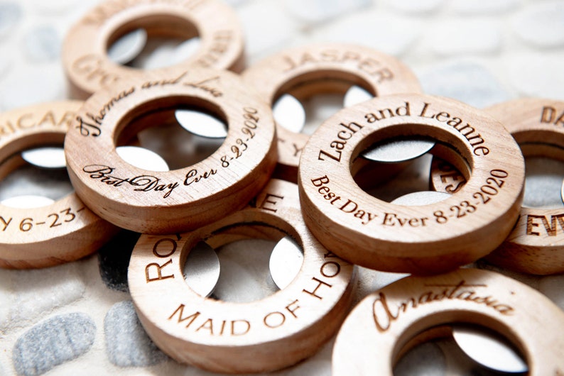 Personalized Engraved Circle Bottle Openers