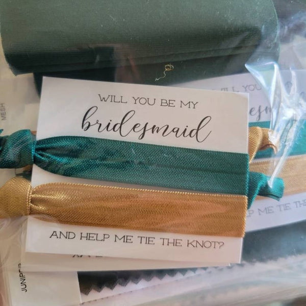 Hair Tie Bridesmaid Gift | Bridesmaid Proposal Gift, Maid of Honor Proposal Gift, Bridal Party Gift Box Idea