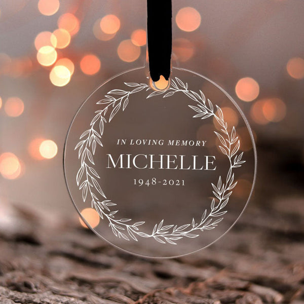 Christmas Memorial Ornament Gift Loving Memory Personalised Bauble