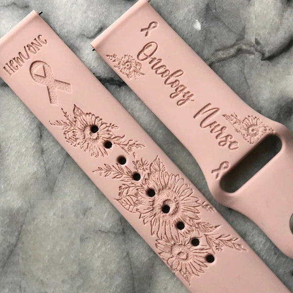 Oncology Nurse| Nurse watch band| Oncology nurse watch band| Personalized Engraved iWatch Band