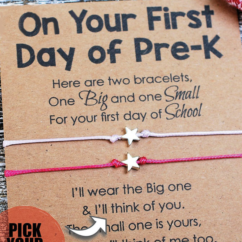 First Day of Kindergarten, Back to School Bracelet, Friendship Bracelet Star Charm