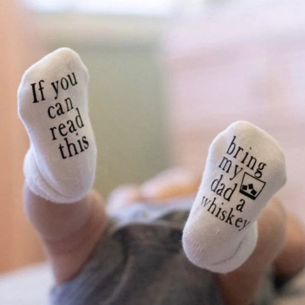 Unisex Baby Shower Gift, If you Can Read This Bring my Mom a Coffee, Baby Socks, Mothers Day Gift