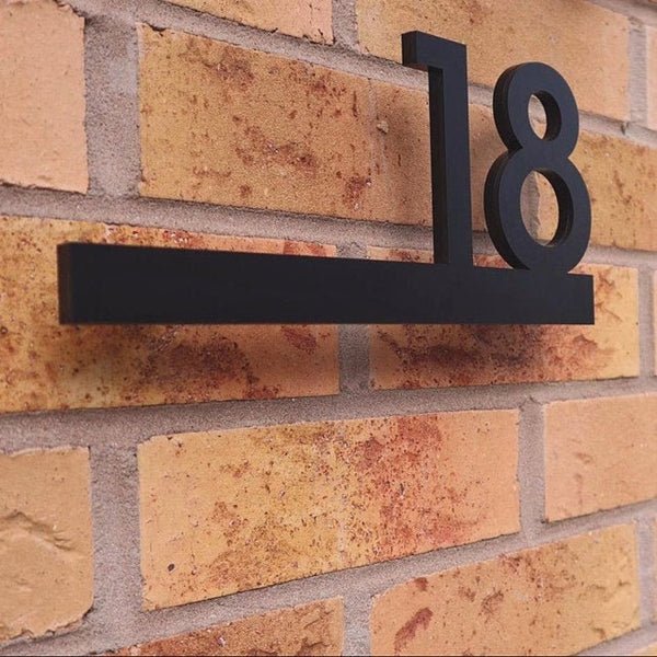 Decorative Acrylic & Aluminium Personalised Wall Plaque House Number