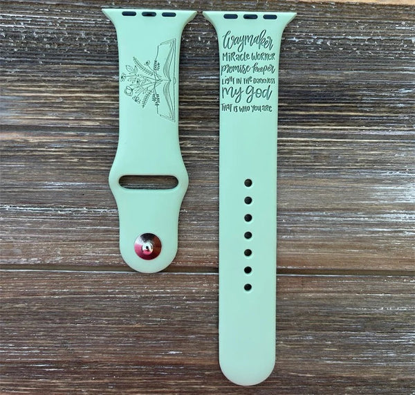 Way maker Miracle Worker Engrave Watch Bands, Series 1-7 +SE Personalized Gifts