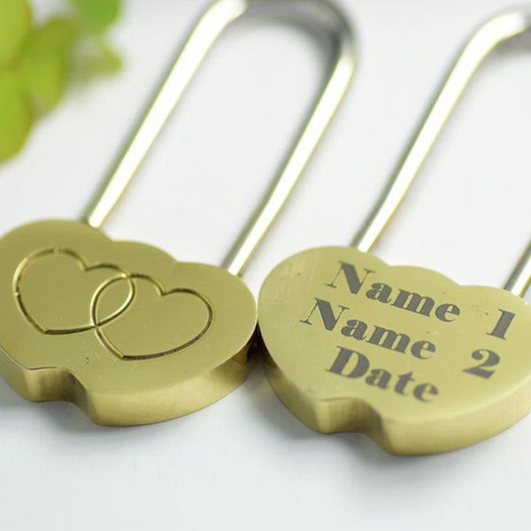 Boyfriend Gift Love Lock Engraved Fathers mothers day Padlock wedding engagement anniversary bridge gift