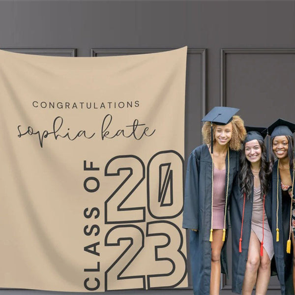 Class of 2023 Custom Graduation Party Backdrop Tapestry