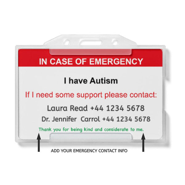 Autism Awareness Medical Card - Personalised - Disability - Invisible Disability