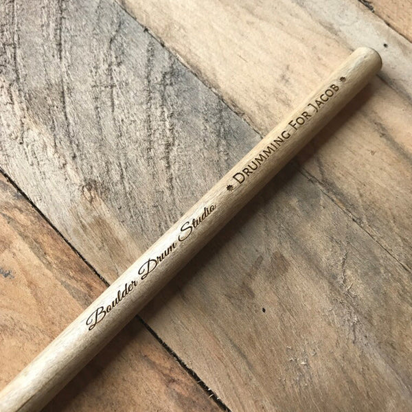 Pair of Custom Engraved Drum Sticks - Any name, Any Message, Personalised, Birthday, Best Man, Musician 5A Size