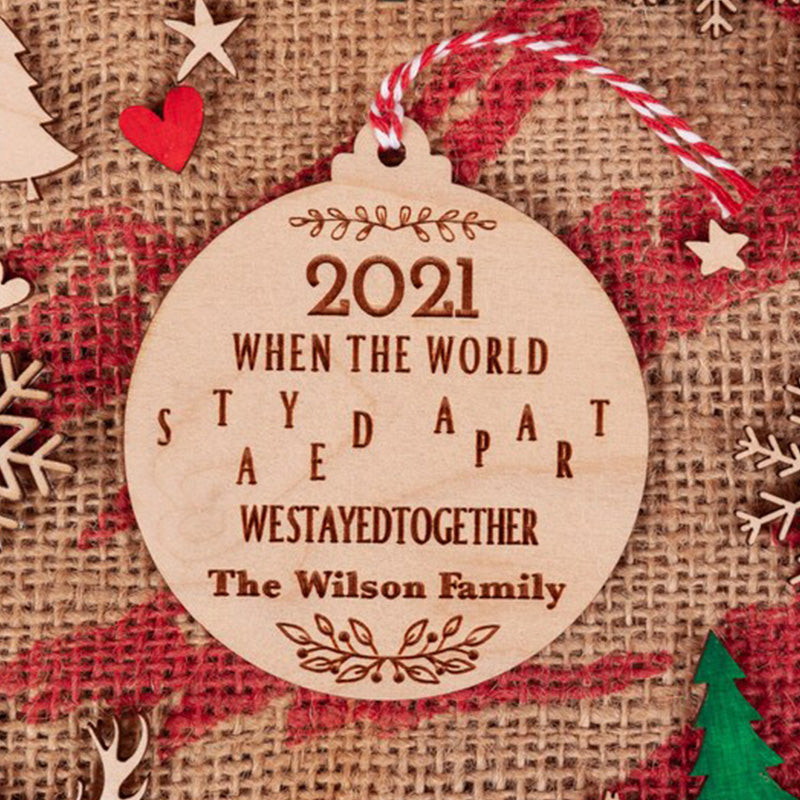 Personalised Christmas Bauble, 2021 Christmas Tree Decoration